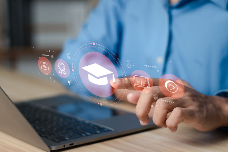 Internet-based e-learning webinars for personal development.